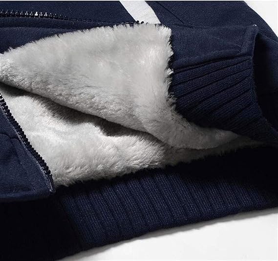 Men Hoodies Winter Thick Warm Fleece Zipper Hoodies Coat Sportwear Male Streetwear Hoodies Sweatshirts (Color : Gray, Size : XXL.)